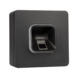 EKEY 203706 xLine vingerafdrukscannerset zwart met kunststof frame zwart, opbouwbehuizing, regeleenheid, Biometrische toegangsoplossing voor opbouwmontage, 0,4 W, 12-24 V, Zwarte vingerafdrukscanner