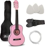 Music Alley MA-51 Klassieke Akoestische Gitaar Kindergitaar en Junior Gitaar Roze, Half maat