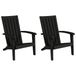 Adirondack chaise de jardin 2 pièces polypropylène noir