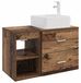 Ensemble de meubles de salle de bain 2 pièces Vieux bois 83 x 35 x 80 cm Bois traité