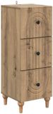 vidaXL Ladekast 33 x 34,5 x 90 cm Bewerkt hout Artisanaal eiken