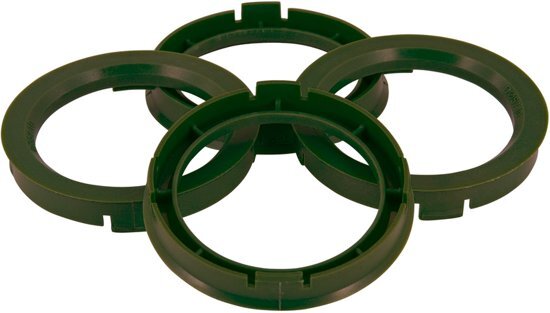 TPI Set Centreerringen - 72.5-<gt/>65.1mm - Olive Groen