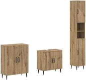 vidaXL - 3-delig - badkamerkast - set - HAARLEM - Artisanaal eiken