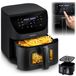Friteuse à air chaud XXL, 8 litres, avec fenêtre de visualisation, écran tactile, 1700 watts