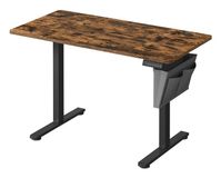 Songmics LSD132K01 Bureau droit 120x60 cm, Hauteur réglable électriquement, Noir/Brun