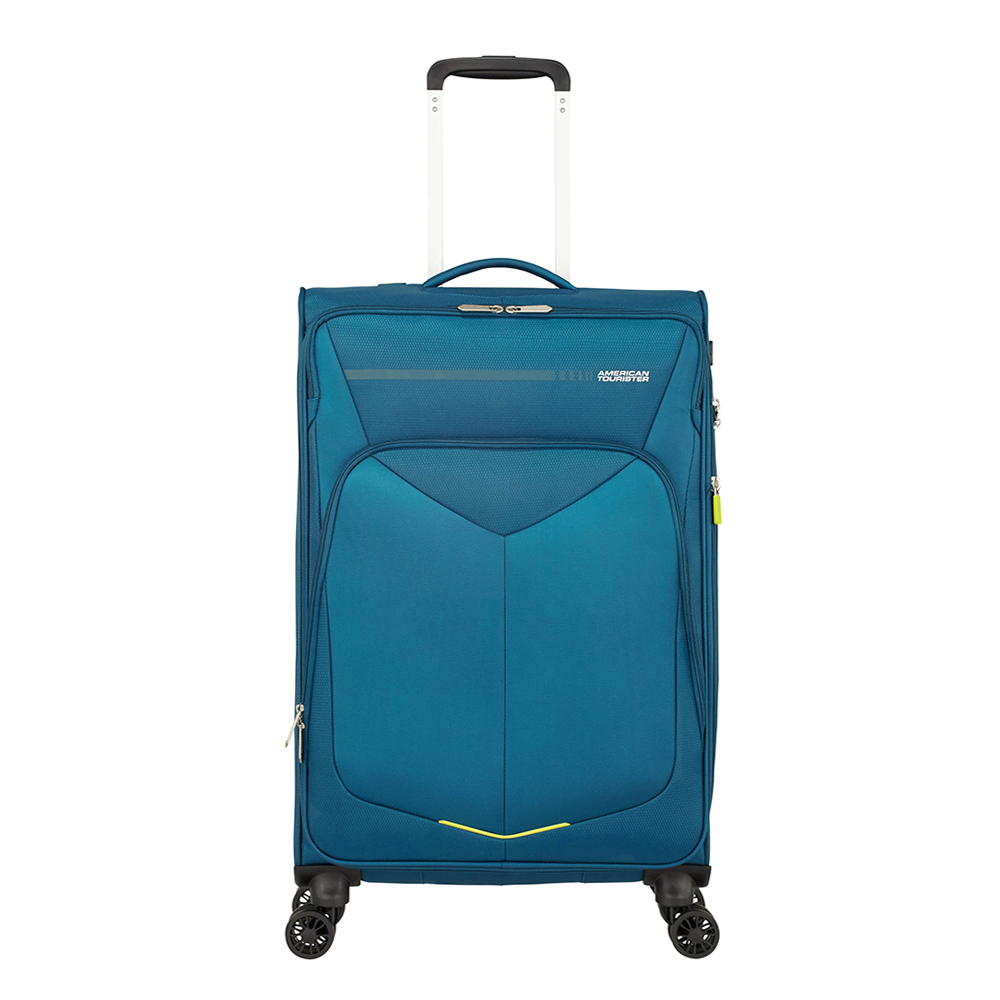 American Tourister Summerfunk Spinner 67 Expandable teal Zachte koffer Blauw