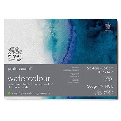 Winsor & Newton Professional Aquarelpapier - 20 vel - 25,4 x 35,6 cm - 300 g/m² - Grofkorrelig