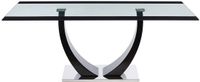 Vente-unique Set van tafel MEZZO II + 4 stoelen MASURIE - Transparant en crèmewit
