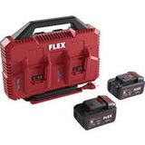 Flex 534911 Stack Pack + 2x 5 Ah batterie et chargeur pour outils 18 V 5 Ah