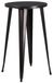 Table ronde en métal, noir/doré antique, dimensions : 101,6 x 66,04 x 12,7 cm