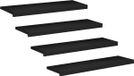 vidaXL Traplopers 4 st 90 x 30 x 2 cm Zwart Massief beukenhout