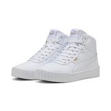 PUMA Carina 3.0 Mid Dames Sneakers - PUMA White-PUMA Gold