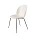 GUBI Chaise Beetle Alabaster white, structure en acier noir