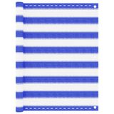 vidaXL Balkonscherm 90x500 cm HDPE blauw en wit