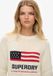 Superdry Americana Crew Tricot Pull Femme Écru Taille 14