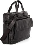 Spikes & Sparrow Leren Laptoptas - 15 inch - Kevin - Zwart