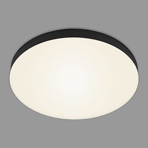Briloner Leuchten - LED plafondlamp zonder frame, LED plafondlamp, LED opbouwlamp, warm witte kleurtemperatuur, 387 mm, zwart 7068-015