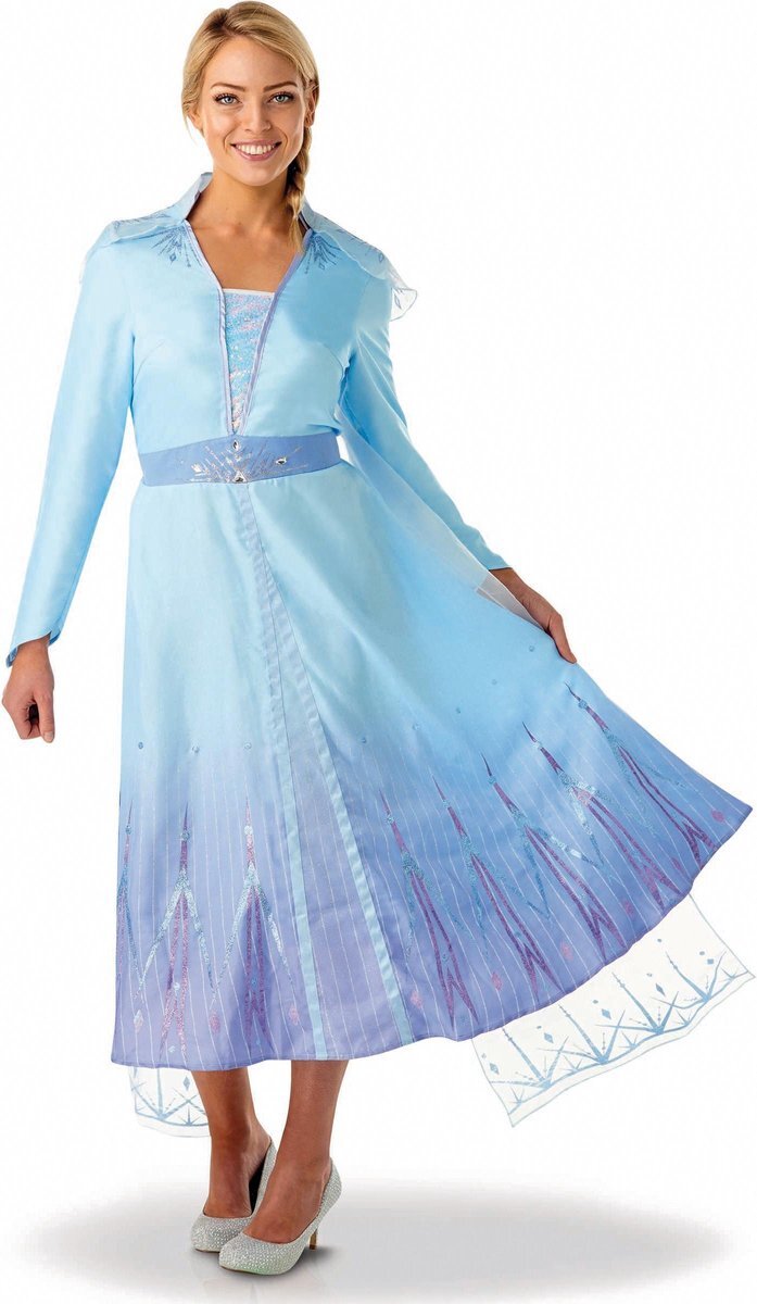 RUBIES FRANCE Officiële Disney Frozen 2, Elsa Deluxe Jurk, Volwassenen Kostuum, Maat Dames Medium Uk 12-14