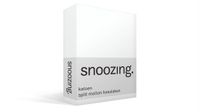 Snoozing - Katoen - Split - Molton - Hoeslaken - Lits-jumeaux - 180x210/220 cm - Wit