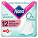 Nana PureSensitive Ultra Régulier Plus - 12 Serviettes hygiéniques avec ailettes