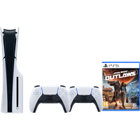 PlayStation 5 Slim Disc Edition + Star Wars Outlaws + Extra Controller White