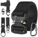 LTPRTZ Geepen Tactical Belt, 50 inches, 6 Pieces Military Belts + 2 Carabiner Hooks + Key Chain + Bottle Holder + Glove Strap Metal Cable Quick Release for Hunting, Trekking, Sports, Work in the Open