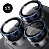 Casemania Camera Glas Lens Film Geschikt voor Apple iPhone 17 Pro - 3 Stuks - Donker Blauw
