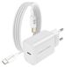 Mayaxess, adaptateur secteur 20W pour Galaxy Z Flip 5 + câble USB-C (1 mètre), blanc