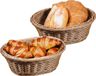 Kesper panier à pain/fruit - 2x - brun clair - ovale - L25 x L20 x H8 cm