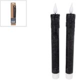 Overige merken LED Kaarsen met Afstandsbediening, Zwart, Kunststof, Rond, Warm wit licht, 2 stuks
