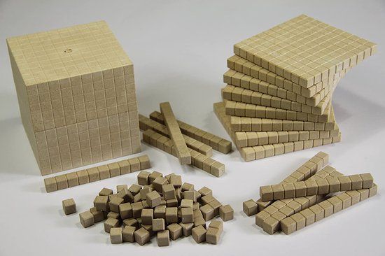 Wissner MAB Materiaal STARTER SET NATUREL RE-WOOD - Educatief spel - 141 delen