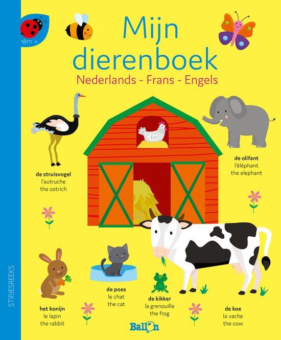Mijn Stipjesreeks Mijn dierenboek - Nederlands, Frans, Engels