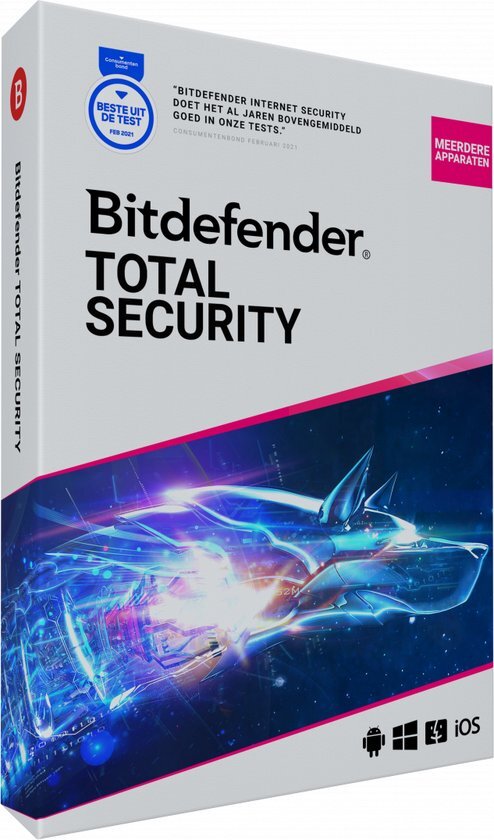Bitdefender Total Security - 12 Maanden - 10 apparaten - Nederlands - Windows, MAC, iOS &amp; Android Download