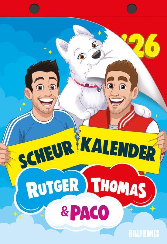 Billy Bones Rutger, Thomas & Paco - Scheurkalender - 2026 - Nederlands
