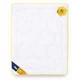 AMZ Zabel Dekbed Antibactérien 135x200cm Coton Satin Blanc Toutes Saisons