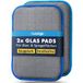 Licargo, lot de 2 chiffons de nettoyage pour vitres - chiffon en microfibre 16 x 22 cm - ne laisse pas de traces, pour vitres de voiture et rétroviseurs