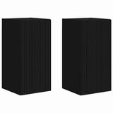 vidaXL TV Wandkast Zwart Bewerkt Hout Set van 2
