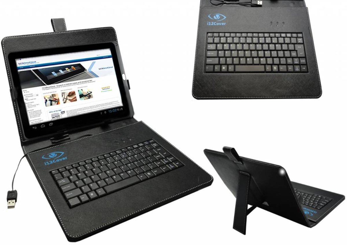 i12Cover Keyboard Case voor de Viewsonic Viewpad 10, Voordelige Toetsenbordhoes - Kleur Zwart - merk