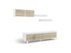 dmora Meuble tv effet bois beige, blanc 200x41 cm