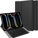 Cazy Tablet Hoes met Toetsenbord geschikt voor iPad Pro 13 (2025 / 2024) M5 / M4 - QWERTY Bluetooth Keyboard Case - Zwart