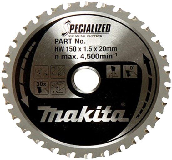 Makita B-47151 Cirkelzaagblad - 150 x 20 x 32T - Metaal