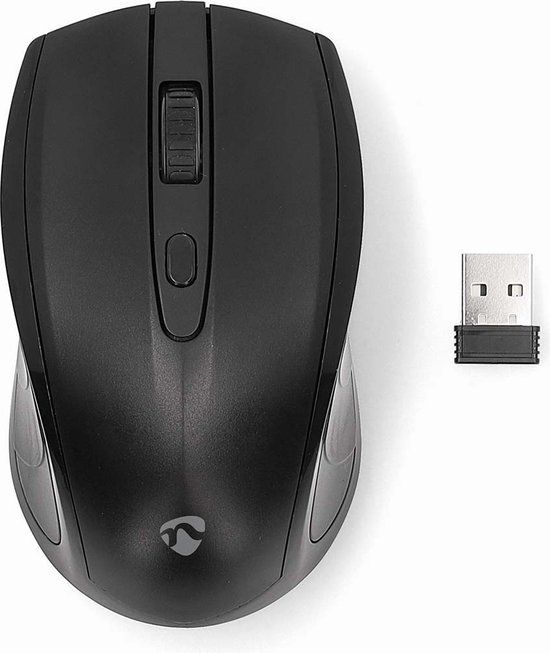 Nedis Muis - Draadloos - 800/1200/1600 DPI - Instelbare DPI - 4 Knoppen - Zwart