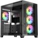 1stPlayer Boîtier Moyen Tour ATX MV8-TP RGB avec panneaux vitrés (Noir)