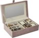 Home Deco Factory Horlogebox - Roze - 13 Vakjes - 25 x 8 x 16 cm - Organizer - Sieradendoos