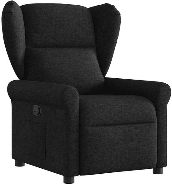 vidaXL Fauteuil verstelbaar stof zwart