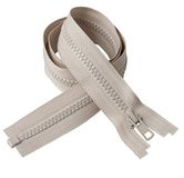 IPEA Ritssluiting maat #5 – verschillende lengtes – 2 stuks – twee deelbare ritssluitingen voor naaiwerk, jassen – ritssluiting – lengte 55 cm – breedte 30 mm – kleur beige