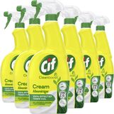 Cif CleanBoost Allesreiniger Spray Cream Voordeelverpakking 6 flessen x 700 ml
