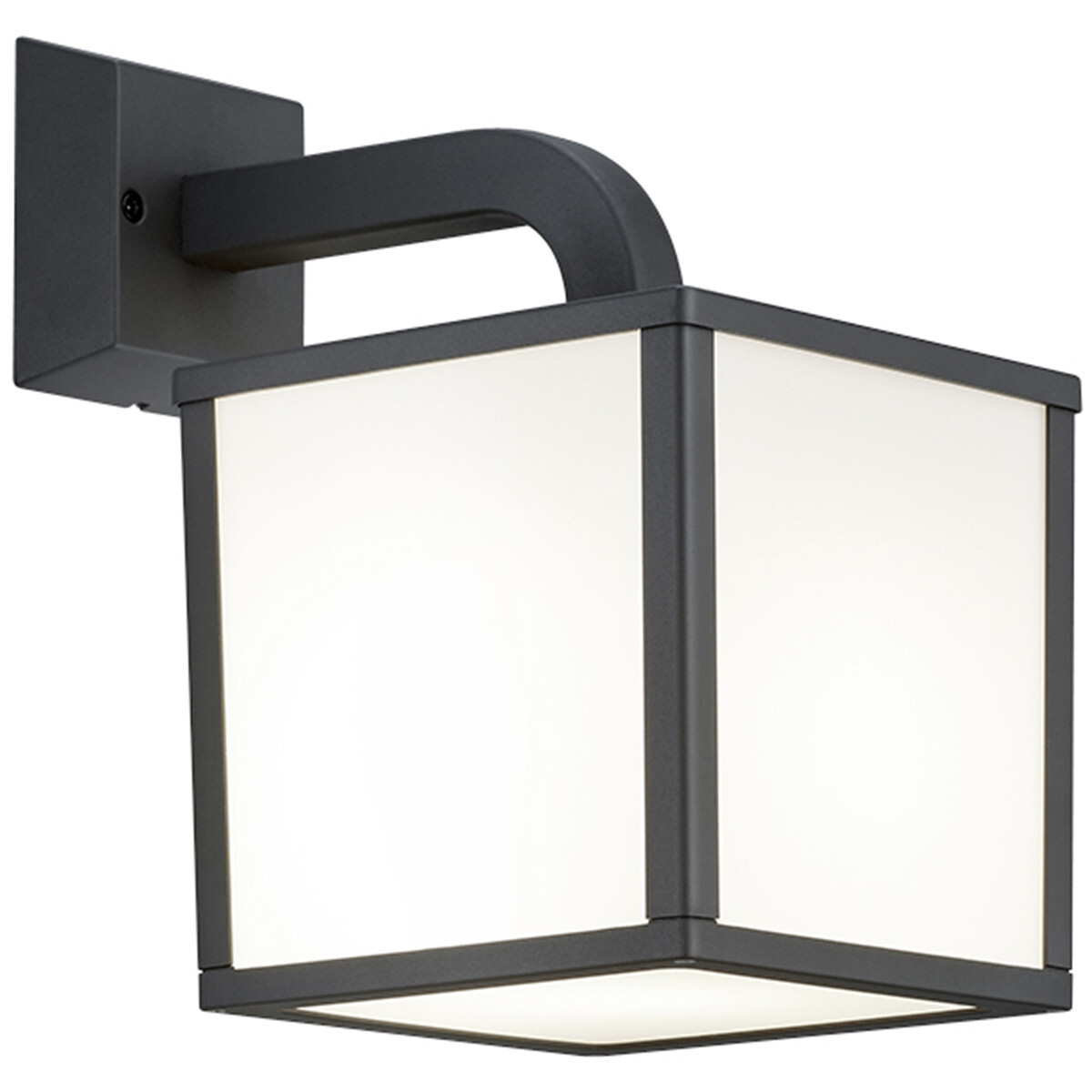BES LED LED Tuinverlichting - Tuinlamp - Trion Cubirino - Wand - 5W - E27 Fitting - Mat Zwart - Aluminium