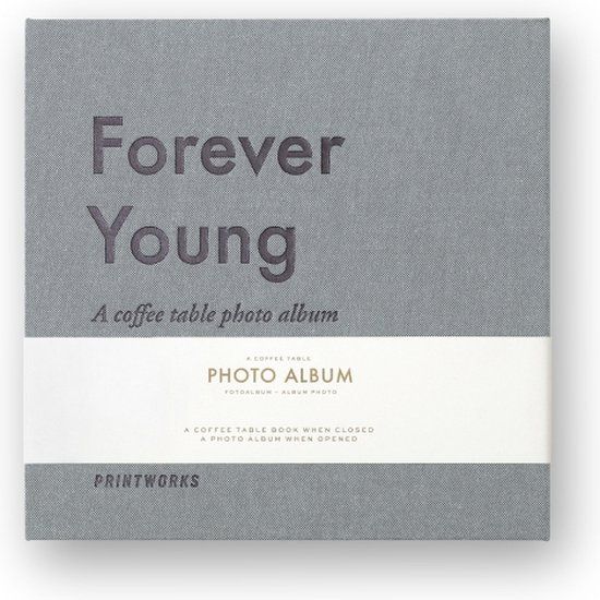 Printworks Fotoalbum - Forever Young - Plakalbum - 30 pagina's - Grijs