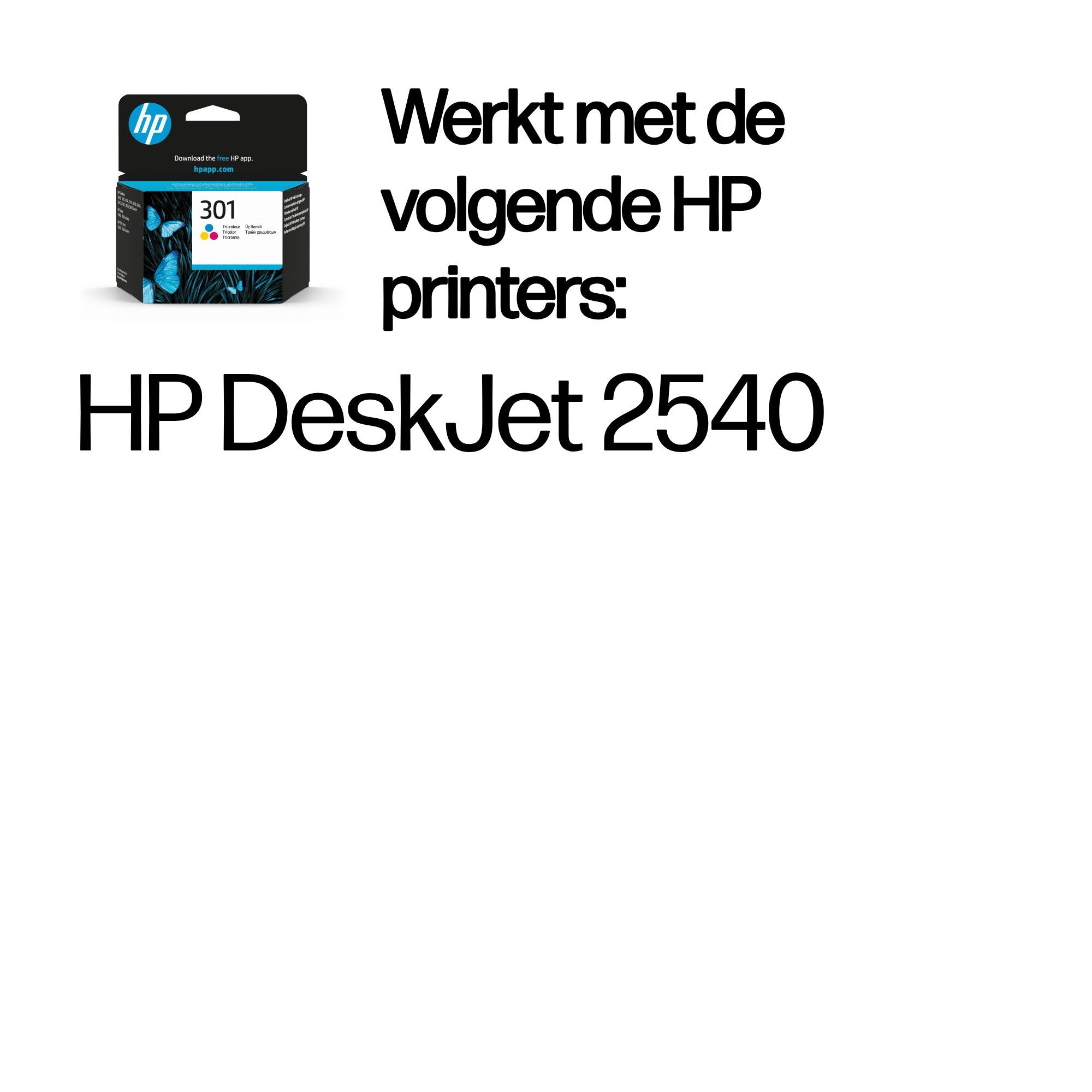 HP 301 Inktcartridge - Kleur - Origineel